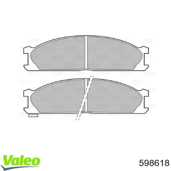 Передние тормозные колодки 598618 VALEO