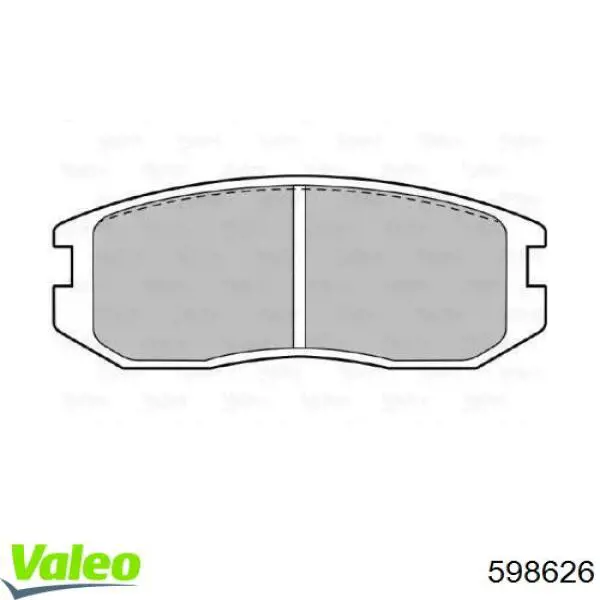 Передние тормозные колодки 598626 VALEO