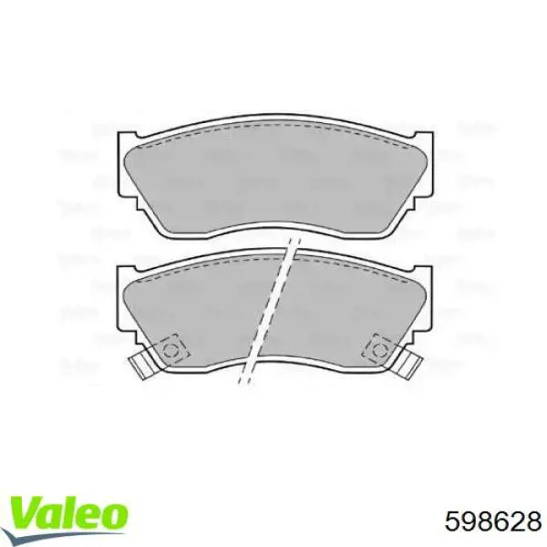 Передние тормозные колодки 598628 VALEO