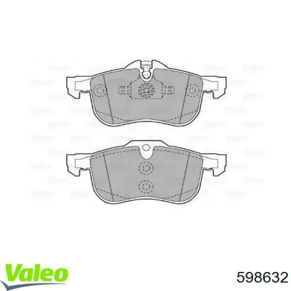 Передние тормозные колодки 598632 VALEO