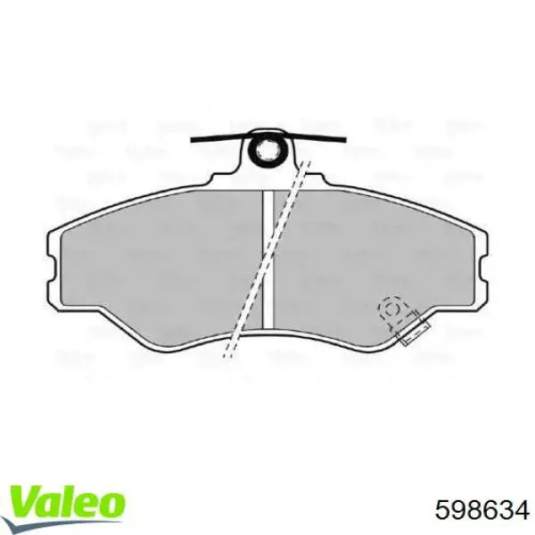 Передние тормозные колодки 598634 VALEO