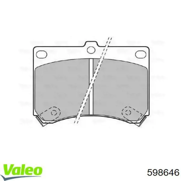 Передние тормозные колодки 598646 VALEO