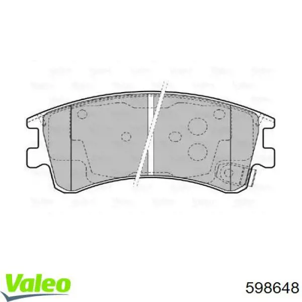 598648 VALEO передние тормозные колодки