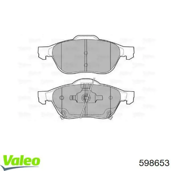 Передние тормозные колодки 598653 VALEO