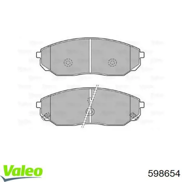 Передние тормозные колодки 598654 VALEO