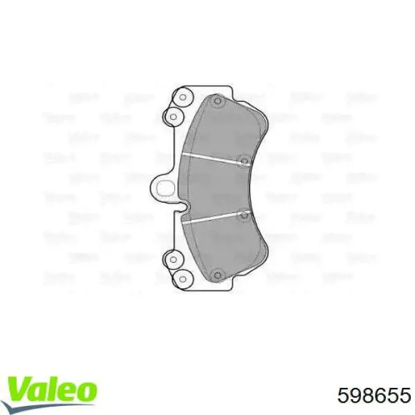 598655 VALEO колодки тормозные передние дисковые