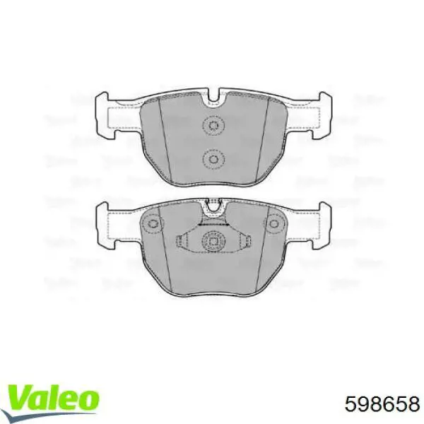 Передние тормозные колодки 598658 VALEO