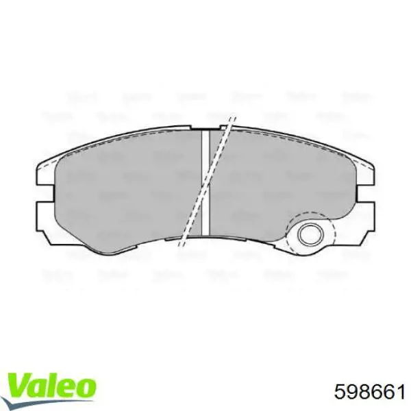 Передние тормозные колодки 598661 VALEO