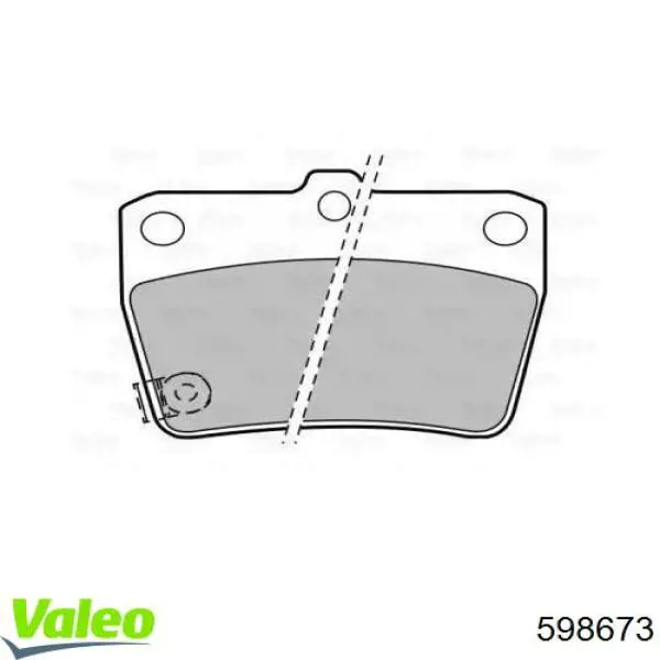 Задние тормозные колодки 598673 VALEO