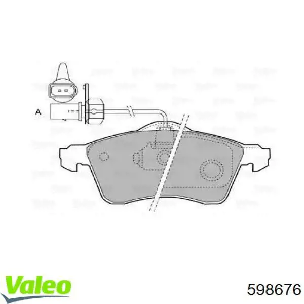 Передние тормозные колодки 598676 VALEO