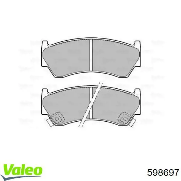 Передние тормозные колодки 598697 VALEO