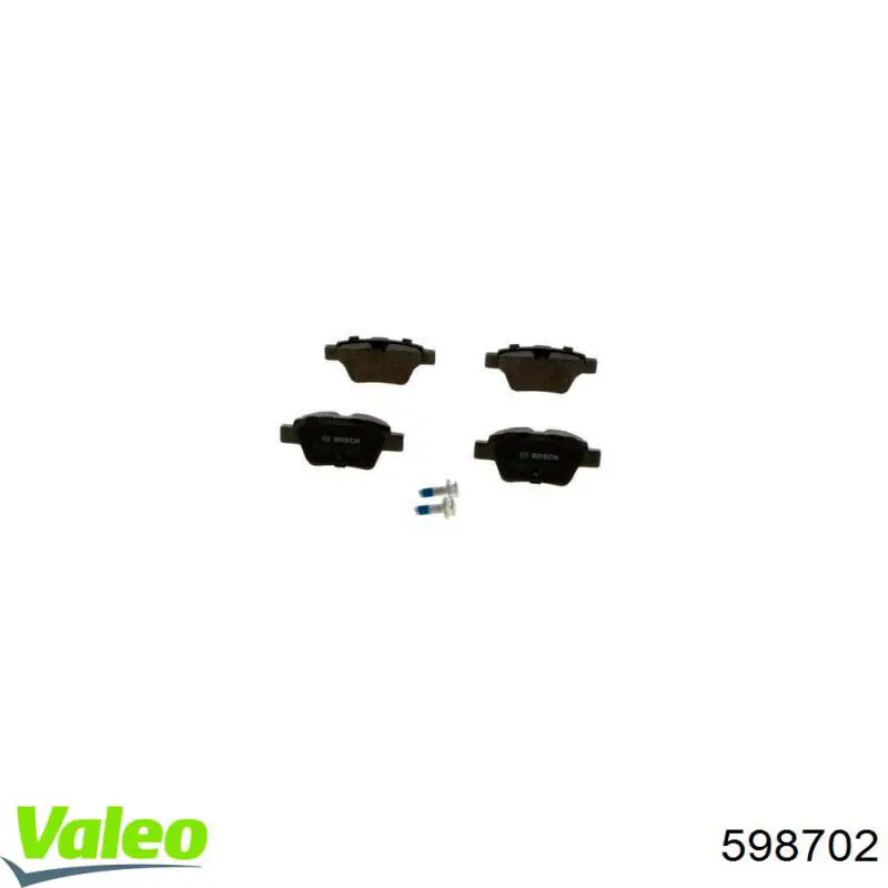 Задние дисковые колодки VALEO 598702