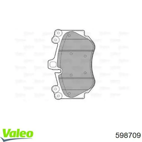 Передние тормозные колодки 598709 VALEO