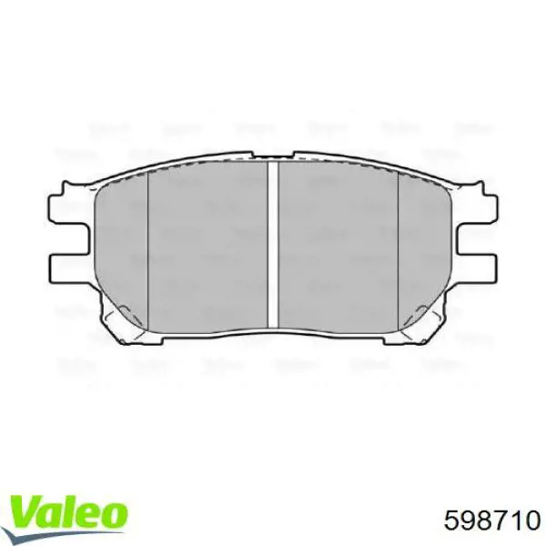 Передние тормозные колодки 598710 VALEO