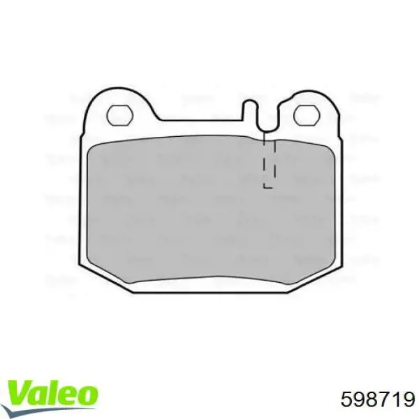 Задние тормозные колодки 598719 VALEO