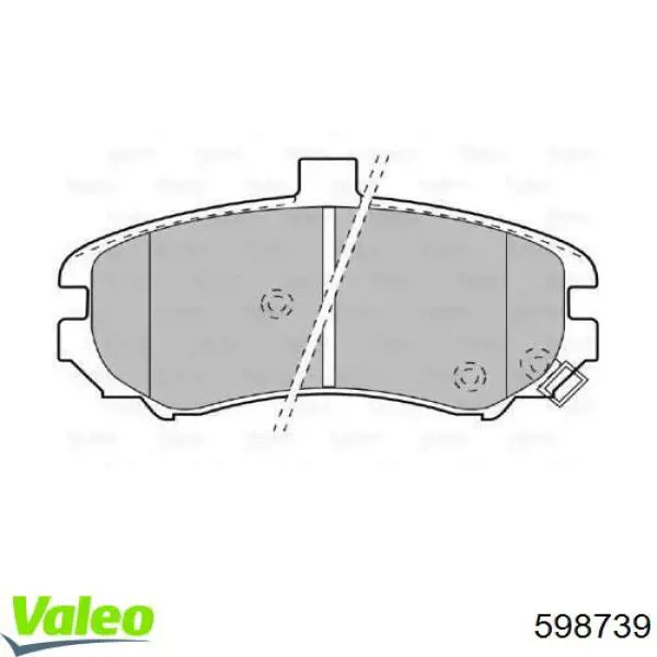 Передние тормозные колодки 598739 VALEO