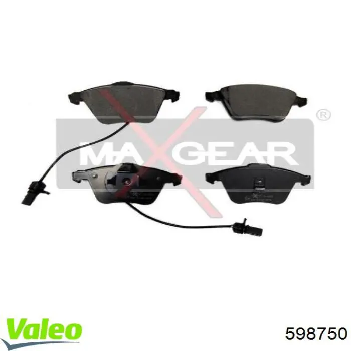 Передние тормозные колодки 598750 VALEO