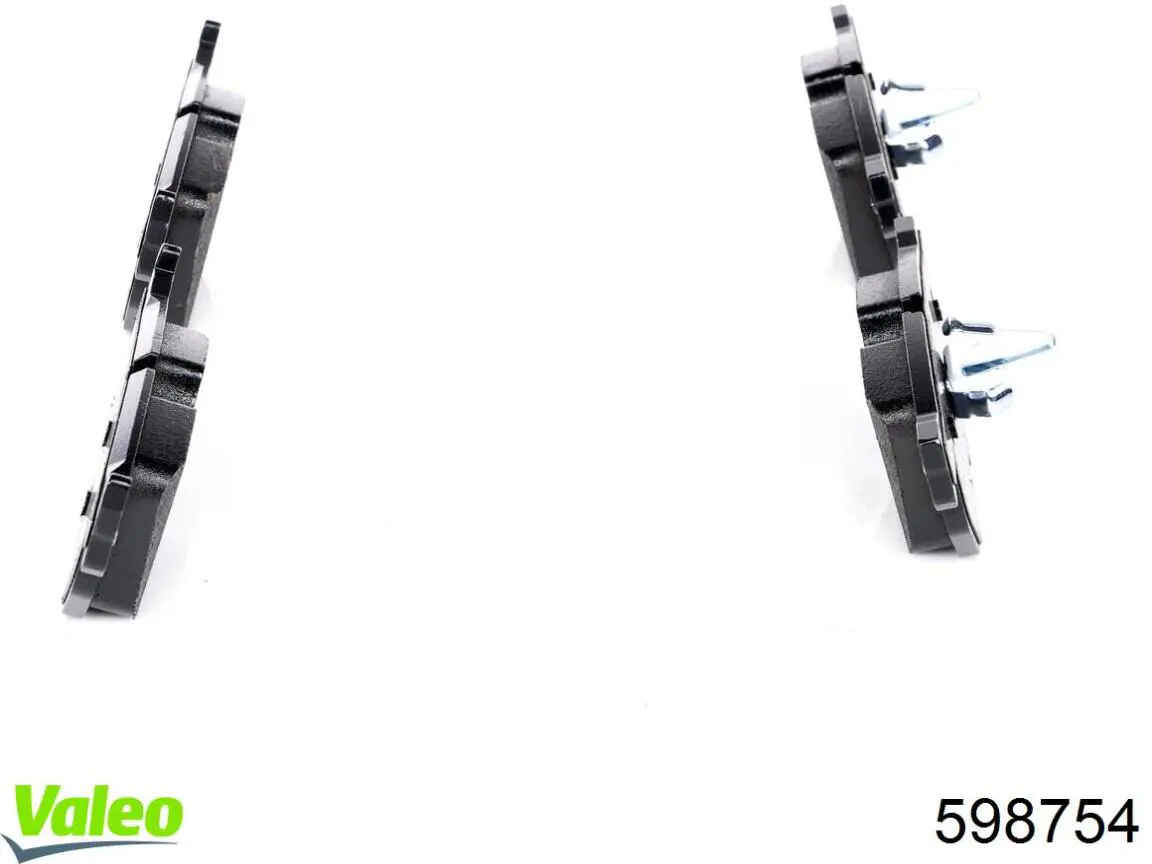 Купить 598754 VALEO Колодки тормозные задние, дисковые