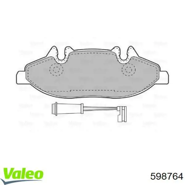 Передние тормозные колодки 598764 VALEO