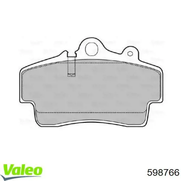 Передние тормозные колодки 598766 VALEO