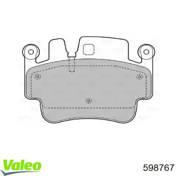 Передние тормозные колодки 598767 VALEO