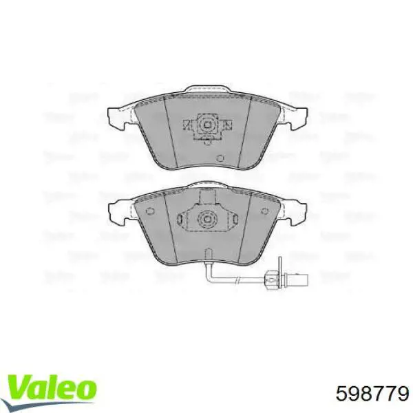 Передние тормозные колодки 598779 VALEO