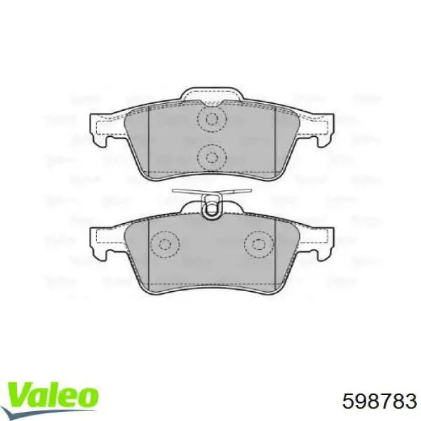 Купить 598783 VALEO Колодки тормозные задние, дисковые