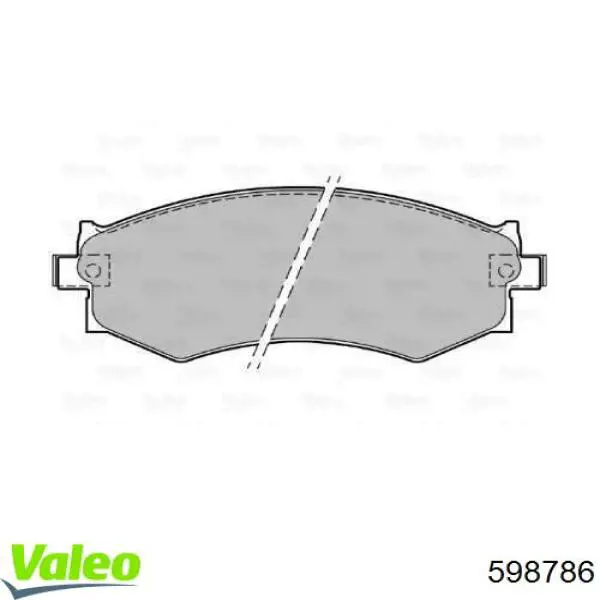 Передние тормозные колодки 598786 VALEO