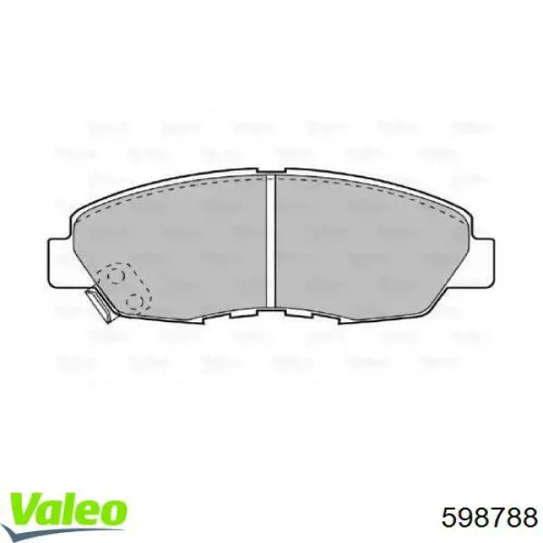 598788 VALEO колодки тормозные передние дисковые