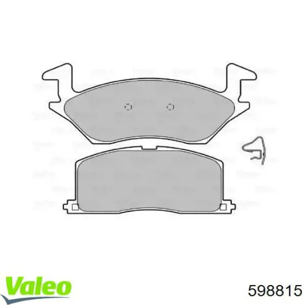 Передние тормозные колодки 598815 VALEO