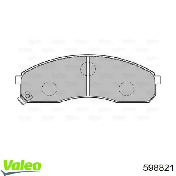 Передние тормозные колодки 598821 VALEO