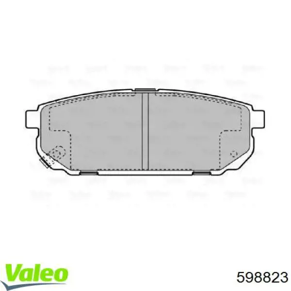 Задние тормозные колодки 598823 VALEO