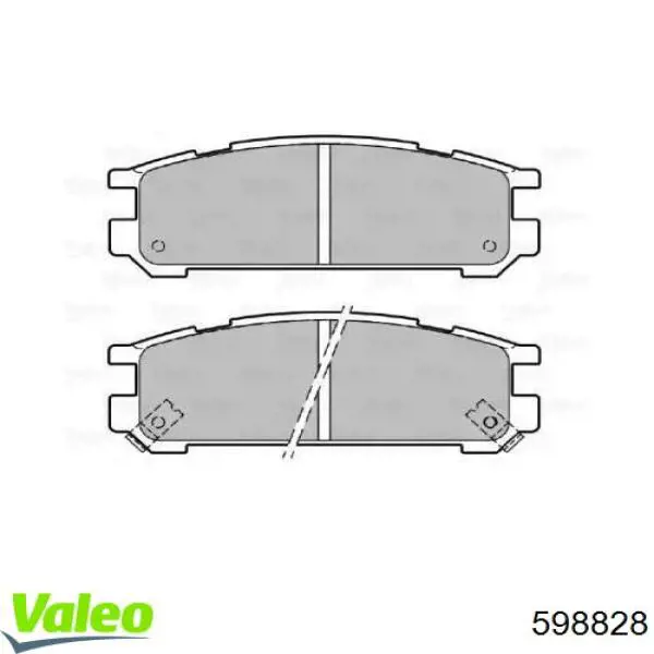 Передние тормозные колодки 598828 VALEO