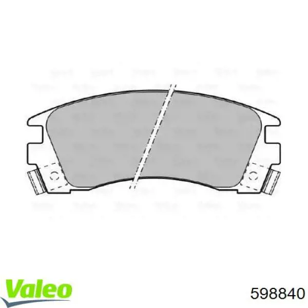 Передние тормозные колодки 598840 VALEO