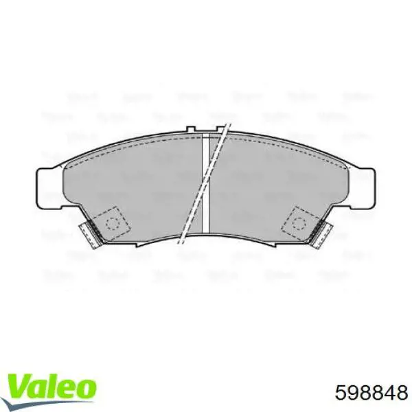 Передние тормозные колодки 598848 VALEO