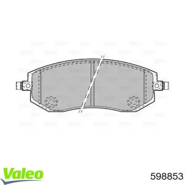 Передние тормозные колодки 598853 VALEO