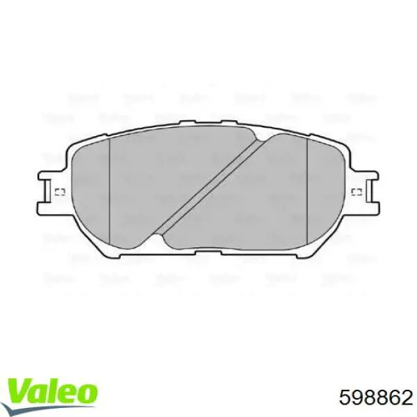 Передние тормозные колодки 598862 VALEO