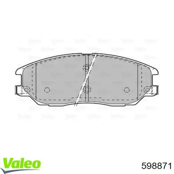 Передние тормозные колодки 598871 VALEO