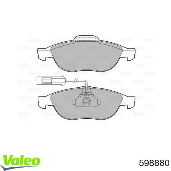 Передние тормозные колодки 598880 VALEO