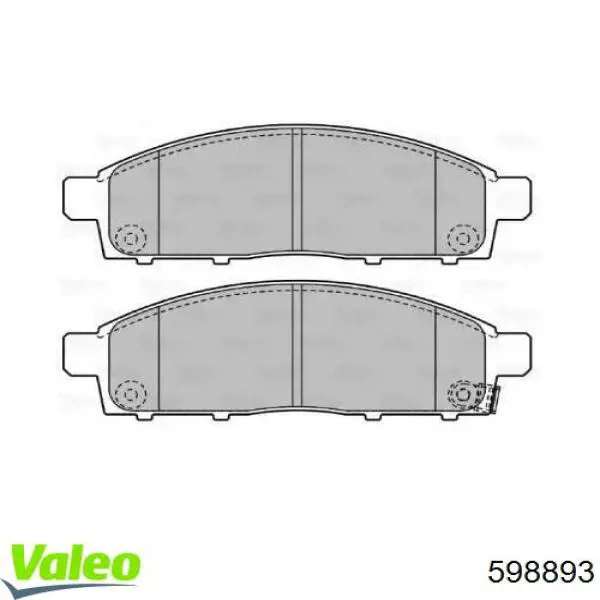 Передние тормозные колодки 598893 VALEO