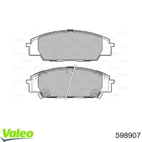 Передние тормозные колодки 598907 VALEO