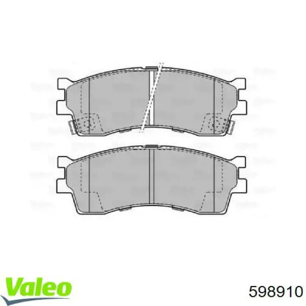 Передние тормозные колодки 598910 VALEO