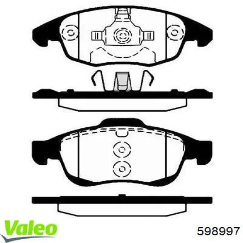 Тормозные колодки VALEO 598997