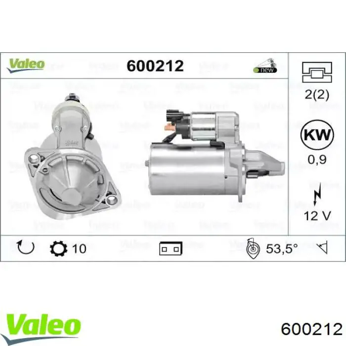 600212 VALEO motor de arranco