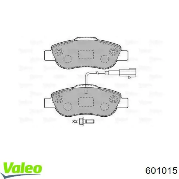 Передние тормозные колодки 601015 VALEO