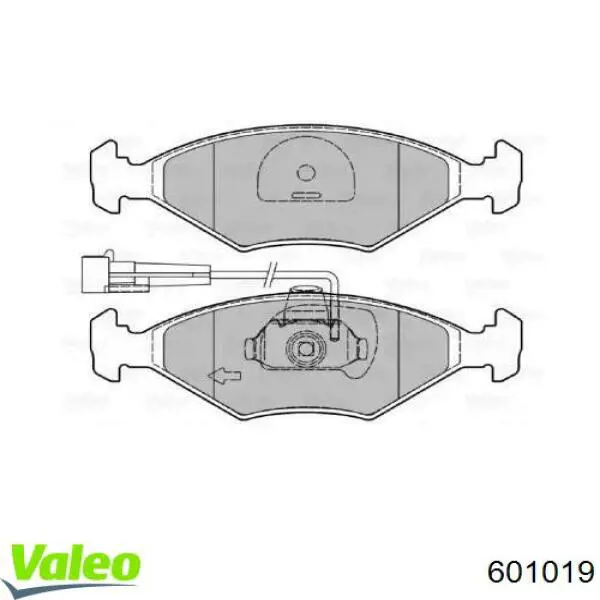 Передние тормозные колодки 601019 VALEO