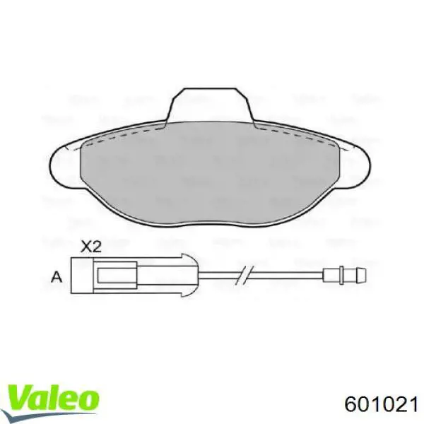 Передние тормозные колодки 601021 VALEO