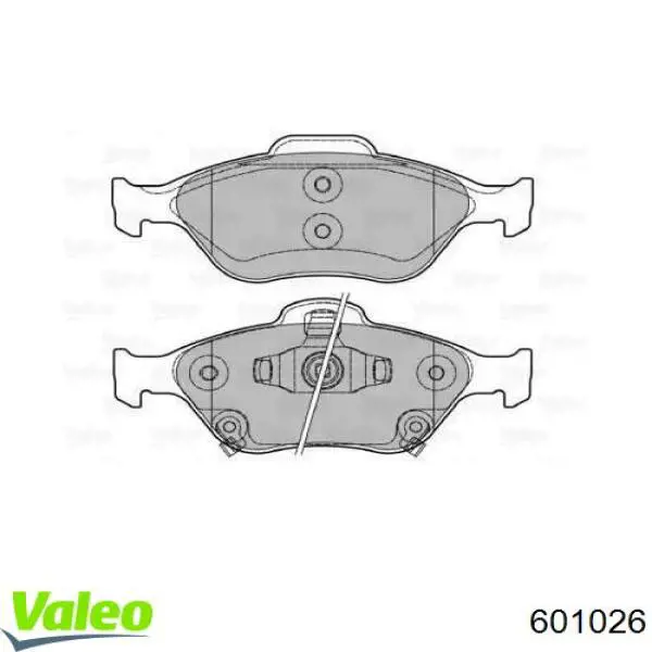 Передние тормозные колодки 601026 VALEO