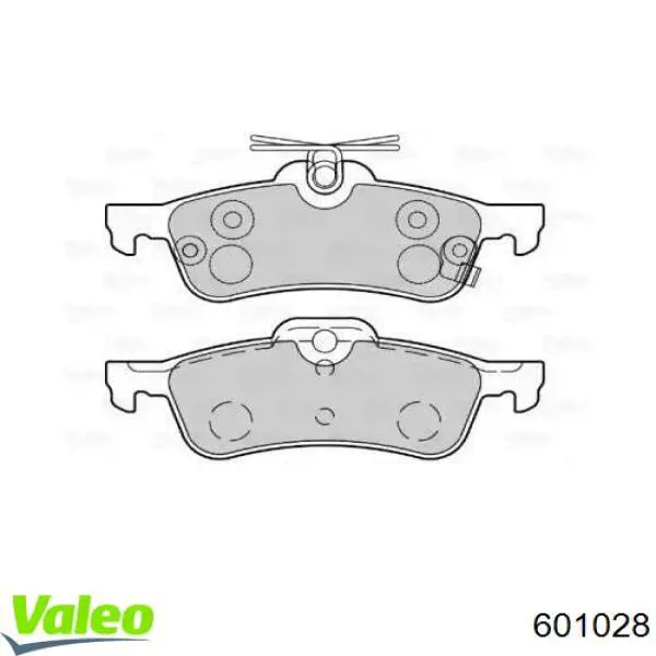 Задние тормозные колодки 601028 VALEO