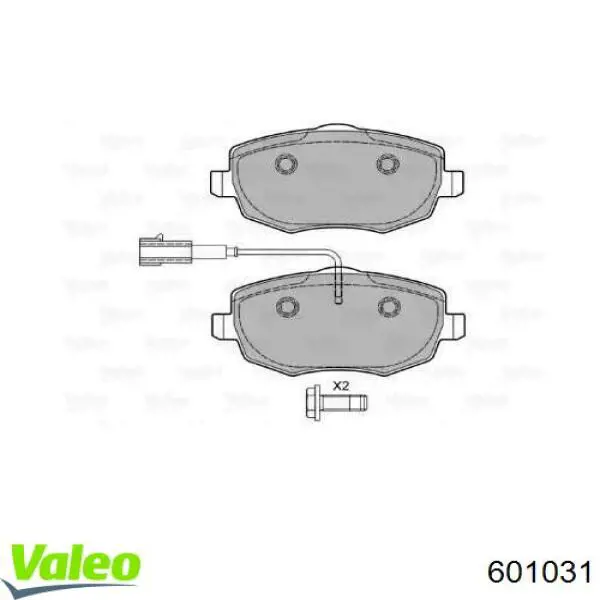 Передние тормозные колодки 601031 VALEO